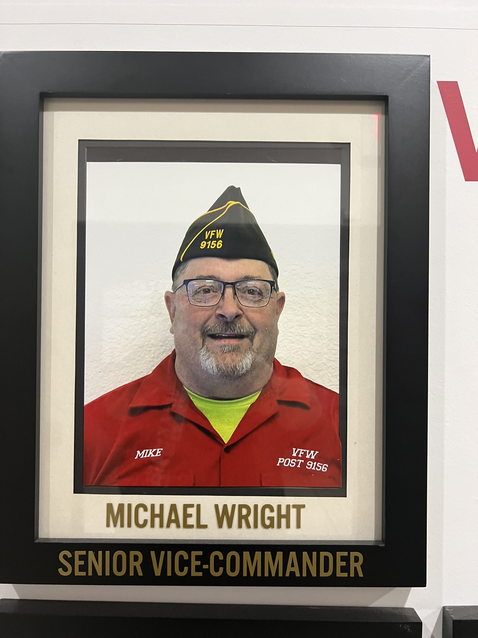 Mike Wright, Commander of VFW Post 9156